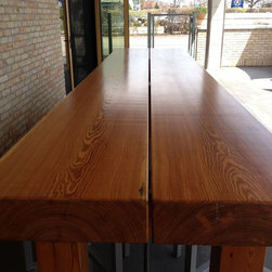 Reclaimed Heart Pine Table - Table Tops And Bases
