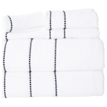 12PC Towel Set Absorbent Cotton Bathroom Accessories Quick Dry Towels, White