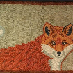 Sly Little Fox Hooked Rug - Doormats