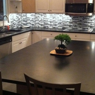Black Absolute Honed Granite Kitchen