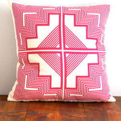 Desert Vibe Pillow Cover in Magenta - Decorative Pillows