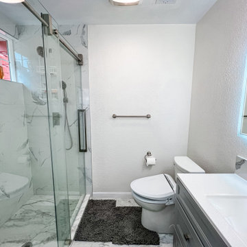 Amazing compact shower room with WC