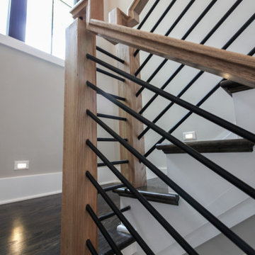 Project #69 | Contemporary Staircase with Horizontal Metal Rods