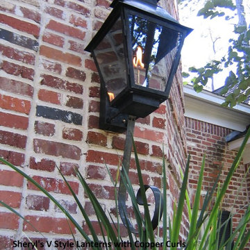 Sheryl's V Style Gas Lanterns with Copper Curls