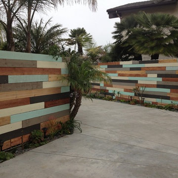 Reclaimed wood fence