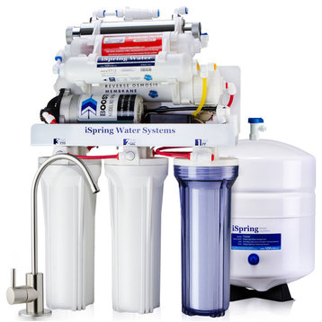 iSpring RCC1UP-AK RO Water Filter System With Pump, Alkaline and UV Filter