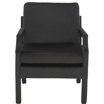Genoa Upholstered Arm Chair Black Velvet
