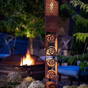 Spiral Design Tiki Torch by Nightscaping