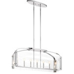 Kichler Lighting - Kichler Lighting 52023CH Pytel - Seven Light Linear Chandelier - Pytel takes the classic cage fixture in new (and mPytel Seven Light Li Chrome Clear Acrylic *UL Approved: YES Energy Star Qualified: YES ADA Certified: n/a  *Number of Lights: Lamp: 7-*Wattage:60w B bulb(s) *Bulb Included:No *Bulb Type:B *Finish Type:Chrome