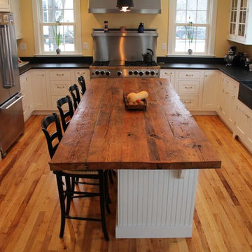 Reclaimed White Pine Kitchen Island Counter