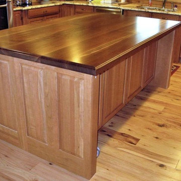 Distintive Grain in Texas Walnut Island Top by DeVos Woodworking