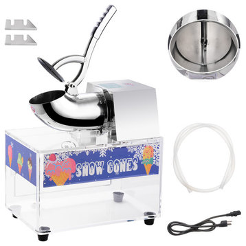 WeChef Electric Snow Cone Machine Maker Stainless Steel Ice Shaver Crusher Home
