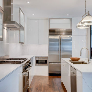 Contemporary Kitchen in Traditional Home
