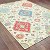 Jillian Floral Medallions Ivory and Multi Area Rug, 5'3"x7'6"