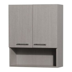 Wyndham Collection Centra Bathroom Wall Cabinet WC-V207-WC-GROAK - Bathroom Cabinets