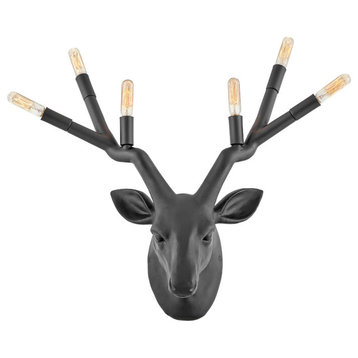Hinkley Stag Six Light Wall Sconce 30602BK