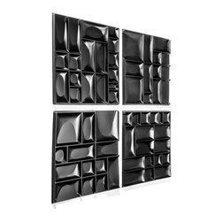 M3LD Bruin Wall Tile, 4pk - Wall Sculptures