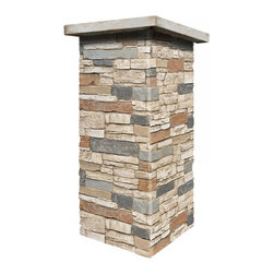 C139-ALPINE DEEP STACKED STONE COLUMN WRAP (CAPS SOLD SEPARATELY) - Wall Panels