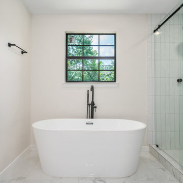 High-End Bathroom Remodel Houston - Walk-In Shower + Modern Finishes