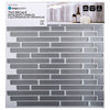 Truu Design Plastic Peel/Stick Backsplash Wall Tile Set in Silver (Set of 6)