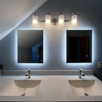 Kids Bathroom Update with Medallion Apollo Dockside Stain Vanity