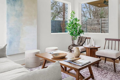 Example of a large living room design in Other