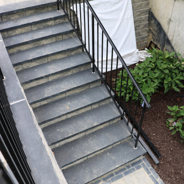 Backyard Retreat: A Raw Land Transformation: Pool Patio, retaining walls, steps