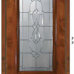 Pre-hung Single Door 80 Wood Alder Kensington 1 Panel 3/4 Lite Glass - Front Doors
