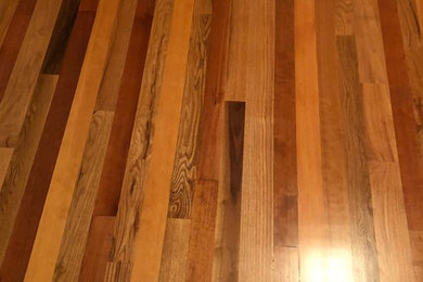 Rustic mixed reclaimed wood floor