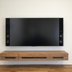 フロートテレビボード(床から浮いているテレビボード)施工例 - リビング家具