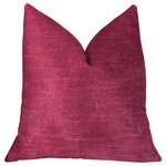 Plutus Brands - Lady Fuschia Pink Luxury Throw Pillow, 24"x24" - Makes a bold visual statement in any space with this lady fuschia pink luxury throw pillow. The fabric of this luxury pillow is a blend of Viscose.