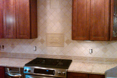 Elegant kitchen photo in Boston