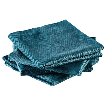 IKAT Velvet Pillow Shell Sets, Storm Blue, 4 Piece 20" X 20"