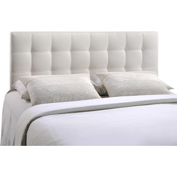Modern Contemporary Bedroom Queen Headboard White