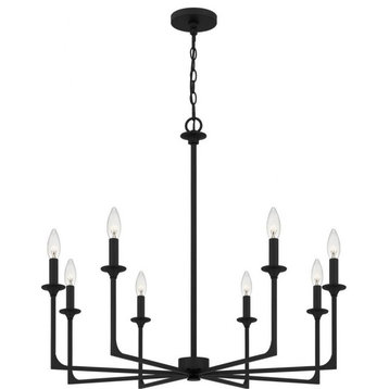 8 Light Chandelier In Transitional Style-28 Inches Tall and 32 Inches