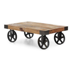 Metal and Wood Cart Table - Products