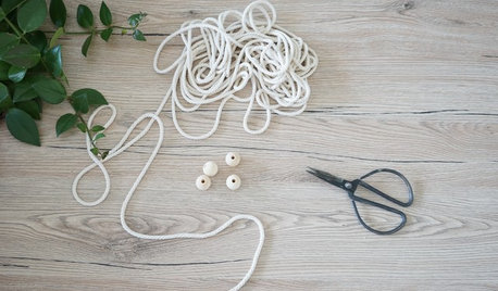 DIY : Réaliser une suspension à plantes en macramé
