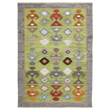 Rug N Carpet - Hand-knotted Turkish 9' 11'' x 13' 7'' Unique Wool Kilim Rug