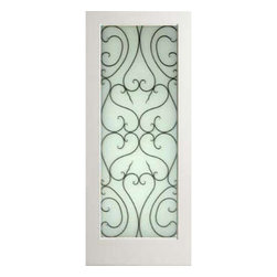 EXWP1LESF1 - 1 LITE WHITE PRIMED SQUARE STICKING DOOR - Windows And Doors