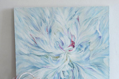 Peony oil painting on canvas