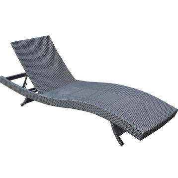Cabana Outdoor Chaise Lounge Chair - Black