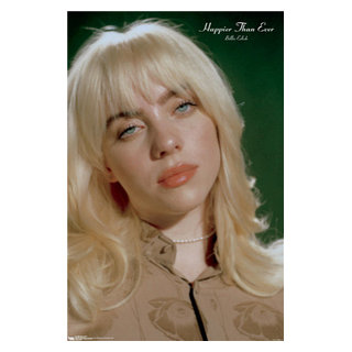 Billie Eilish - Headshot, 14.725" x 22.375" - Contemporary - Prints And