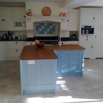 Kitchen diner floor and feature wall