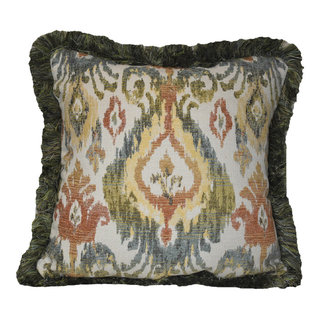 Sankara Deep Yellow Silk Throw Pillow 18x18 - Pillow Decor
