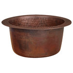 Premier Copper Products - 10" Round Hammered Copper Bar Sink With 2" Drain Opening - Calling all road trip warriors, tiny home owners, van lifers, trailer campers, RV-ers, and more! Don’t compromise when it comes to your home away from home. Designed specifically for factory-built housing and the RV industry, our 10” Hand-Hammered Copper Bar Sink is the perfect upgrade for any RV, motor home, tiny house, trailer, van, boat, wet bar, or small space imaginable.