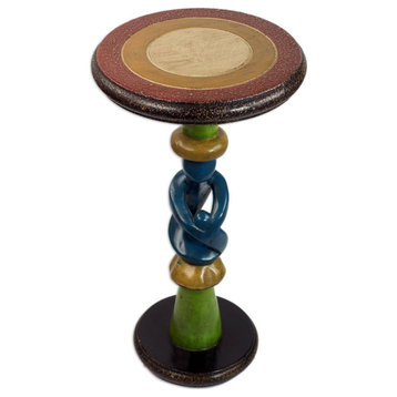 NOVICA Family Love And Wood Accent Table