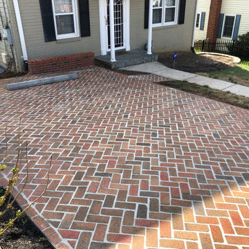 Brick Paver Driveway, Steps, Patio, Herb Garden, and Walkway in Bethesda MD