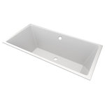 Valley Acrylic Bath - CHI White Acrylic Extra Deep Undermount Center Drain Bathtub by Valley Acrylic, - The CHI acrylic Undermount tub from Valley Acrylic is attractive, durable, functional, and easy to install. Valley Acrylic tubs are built using a proprietary layering technology to reinforce and insulate the tubs far better than other tubs available today. The process starts with a heavy acrylic sheet with a resin and fiberglass mixture backing then a thick layer of real Canadian wood is applied to the tub which is then coated with another layer of the proprietary resin. This gives the tub better heat retention and insulation than other acrylic, gel coat, or steel tub products on the market while giving unparalleled strength and rigidity. The proprietary layered technology insulates the tub rather than absorbing heat from the water like cast iron which saves energy and water by retaining more heat and making the addition of hot water less frequently to maintain a warm bath. The 57.5" size is a convenient undermount size allowing for ample space in the bath and is frequently used for new construction or remodeling undermount applications. The undermount style mounts under the tub deck to provide a clean and efficient appearance and removes any barrier from stepping down into the tub. The heavy 3mm thick acrylic layer provides a high gloss surface that is scratch, fade, and crack resistant providing a clean and attractive appearance through the entire long life of the tub. The vibrant surface of the Acrylic tubs cleans up easily with mild soap and water, no scrubbing or harsh chemical cleaners are required. This easy-to-clean nonporous acrylic surface resists the growth of mold, mildew, and mineral deposits providing a safe and hygienic bathing fixture for your family. The CHI tub has a convenient end drain configuration and a luxurious 17.75" water depth in the large rectangular interior. Valley Acrylic, a Woman-Owned Business, creates handmade products that are eco-friendly and manufactured in a Certified Zero Waste factory in Mission, BC, Canada.