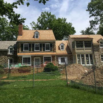 Bryn Mawr house and pool stonework