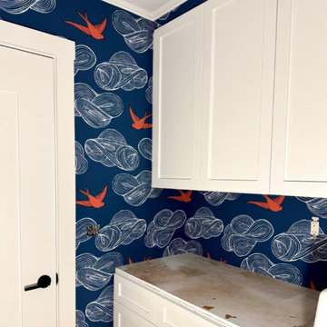 Wallpaper installation Laundry Room in Goodyear